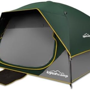 4 Person Blackout Camping Tent, Easy Setup Waterproof Family Dome Tent for Camping with Rainfly, Portable Double Layer Large Family Tent for Outdoor Camping&Hiking