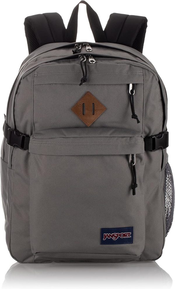 JanSport Main Campus Backpack - Travel or Work backpack w 15-Inch Laptop Sleeve and Dual Water Bottle Pockets, Graphite Grey - Image 8